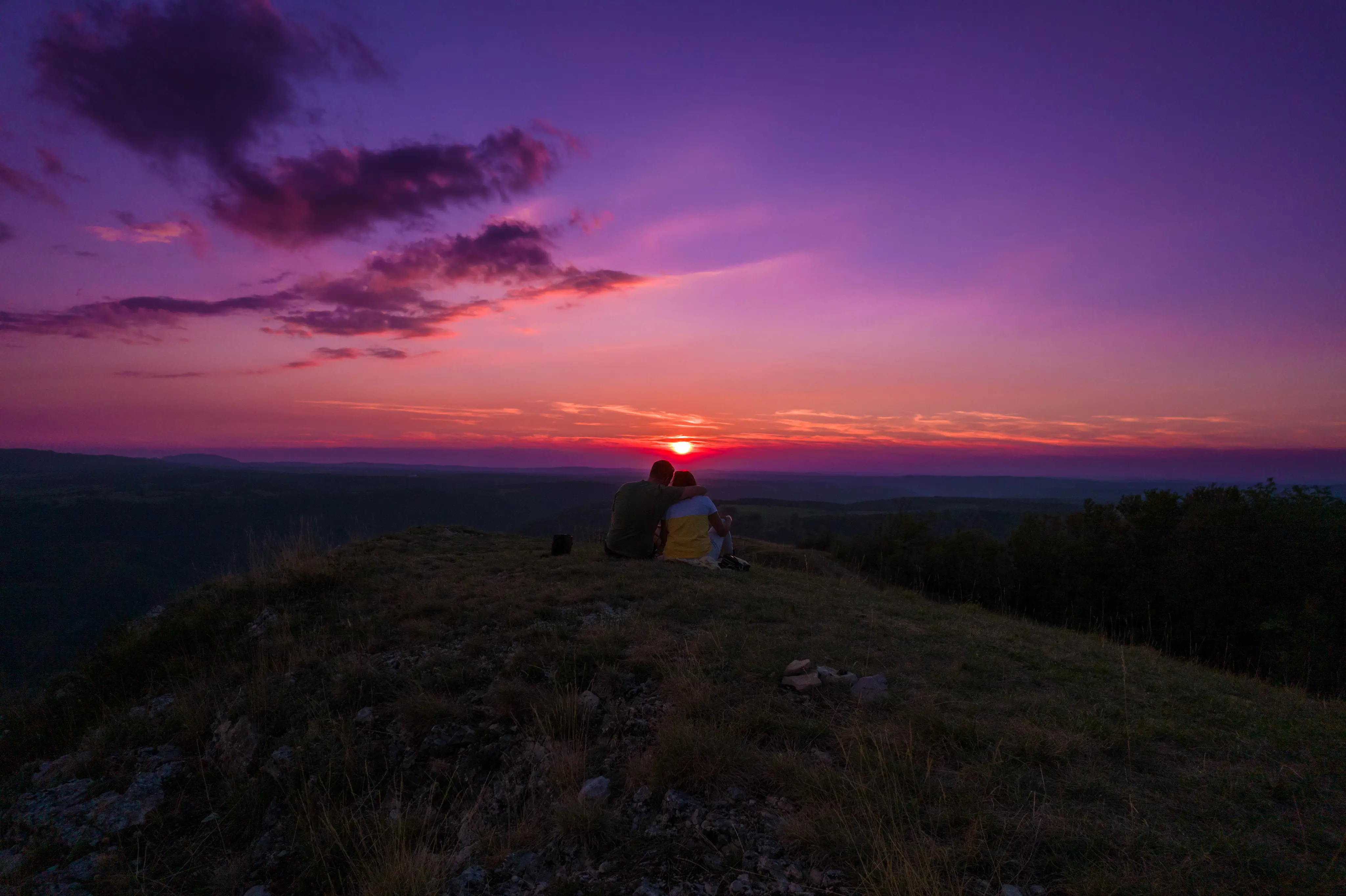 Photo d'un couché de soleil sur le point de vue de Mouthier Haut Pierre dans le Doubs 25